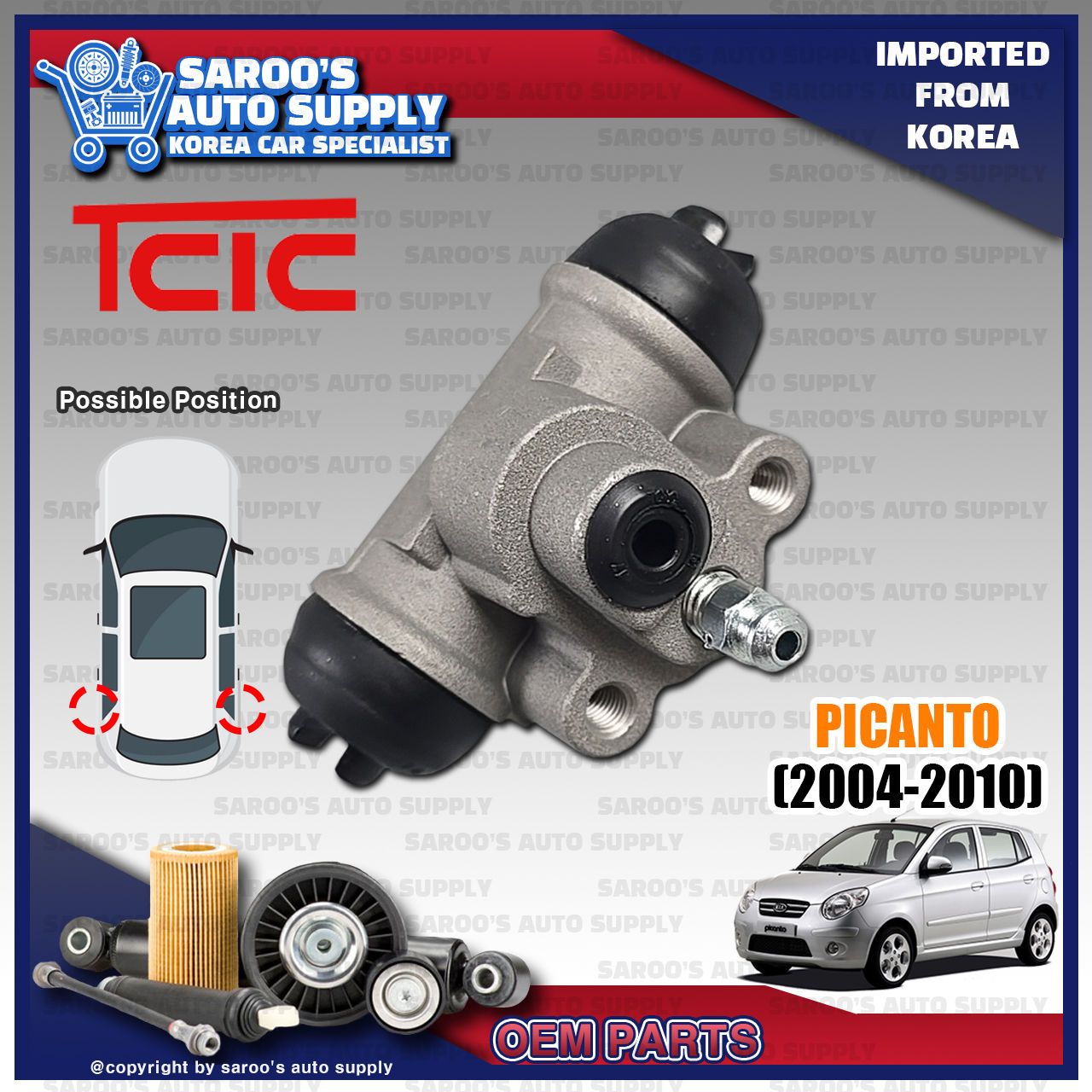 Brake Wheel Cylinder For Picanto (04-10)/OEM/58330-07000