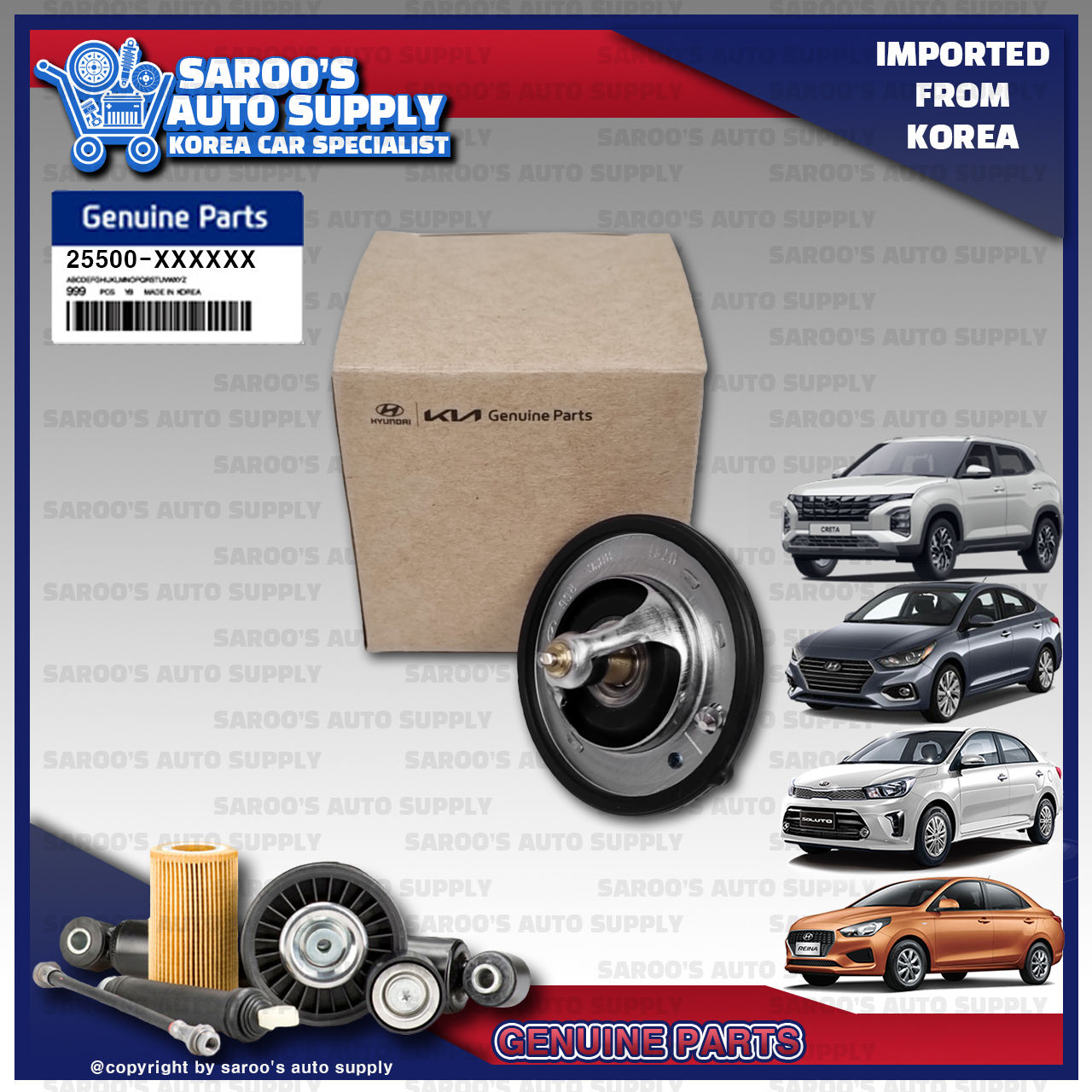 Thermostat /Reina (19-24) ,Soluto (19-24) , Accent (19-24)/ Creta (2225500-03850