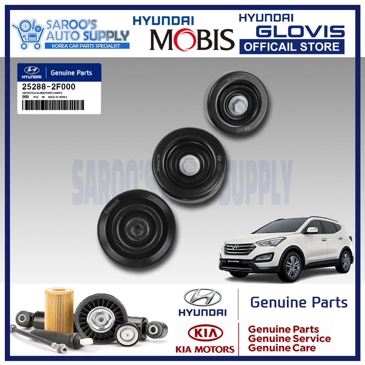 [R] Idler Pulley Set/Santa Fe (13-18)/Diesel/ 25288-2F000,25287-2F000,25287-2706