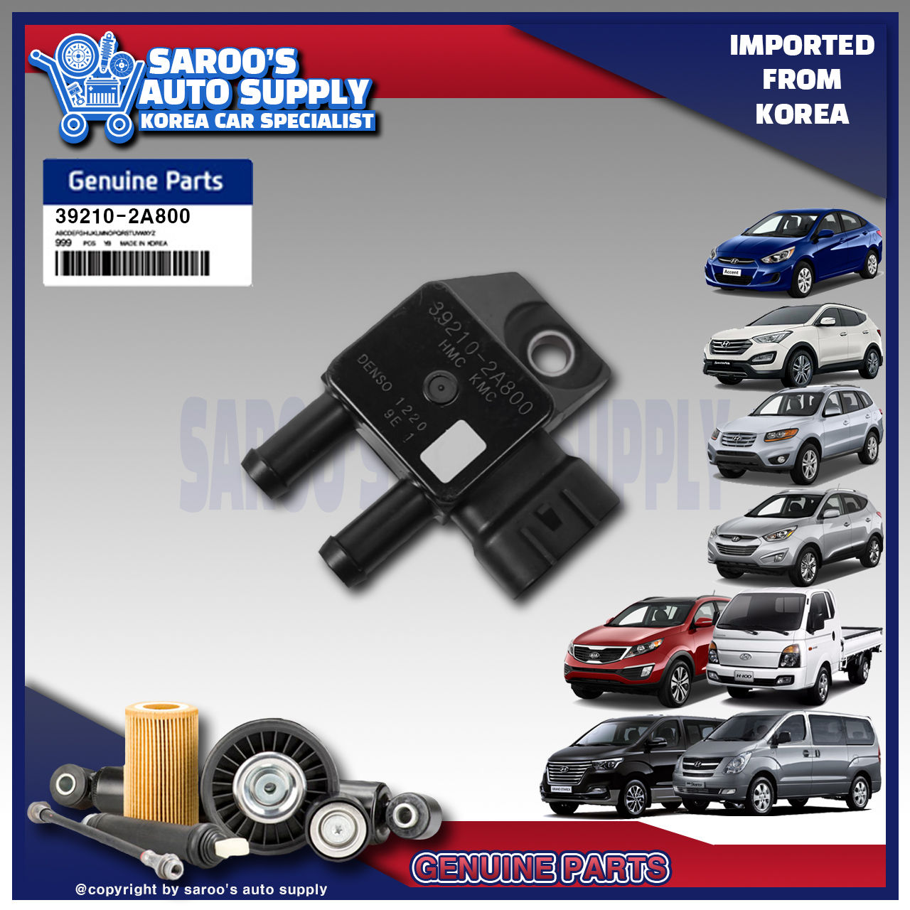 DPF Sensor/Grand Starex,Accent,Tucson,Sportage,Santa Fe.Sorento/H100/39210-2A800