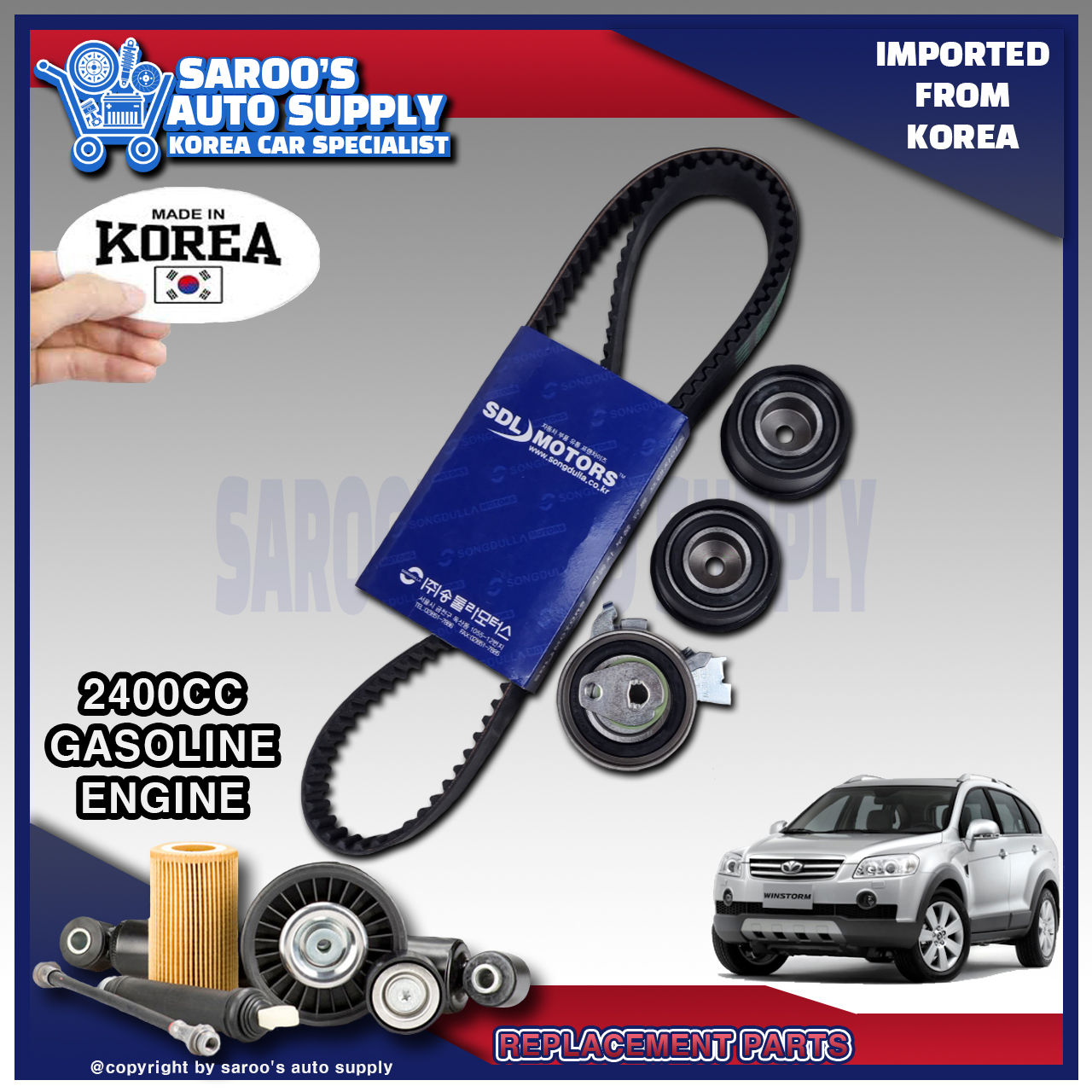 [Gas] Timing Belt Set/Captiva (06-11)/2400cc / GAS [171 Teeth]