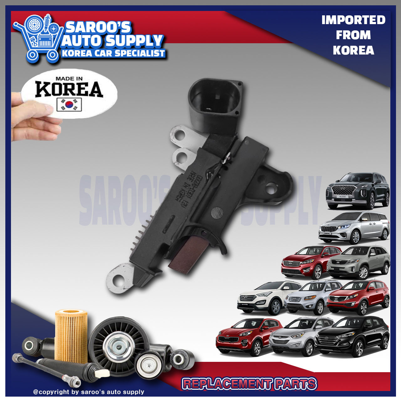 [R] Alternator Regulator/Tucson,Sportage,Sorento,Santa Fe,Carnival/37300-2F300/2