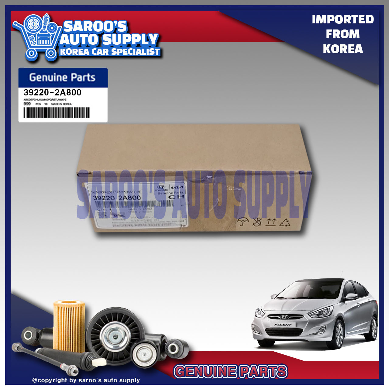 Oxygen Sensor/Accnet (11-18)/39220-2A800