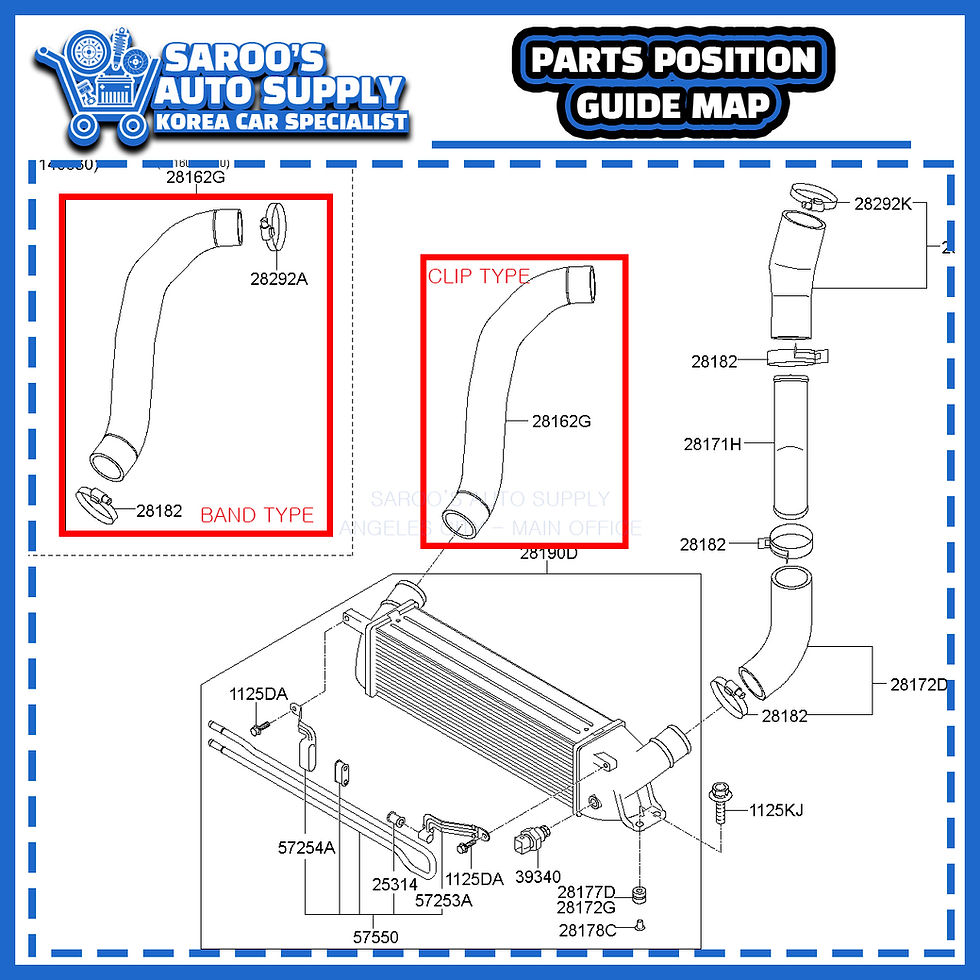 Thumbnail: [A2] Intercooler Hose/Grand Starex (12-21)/28160-4A702 ,28160-4A704