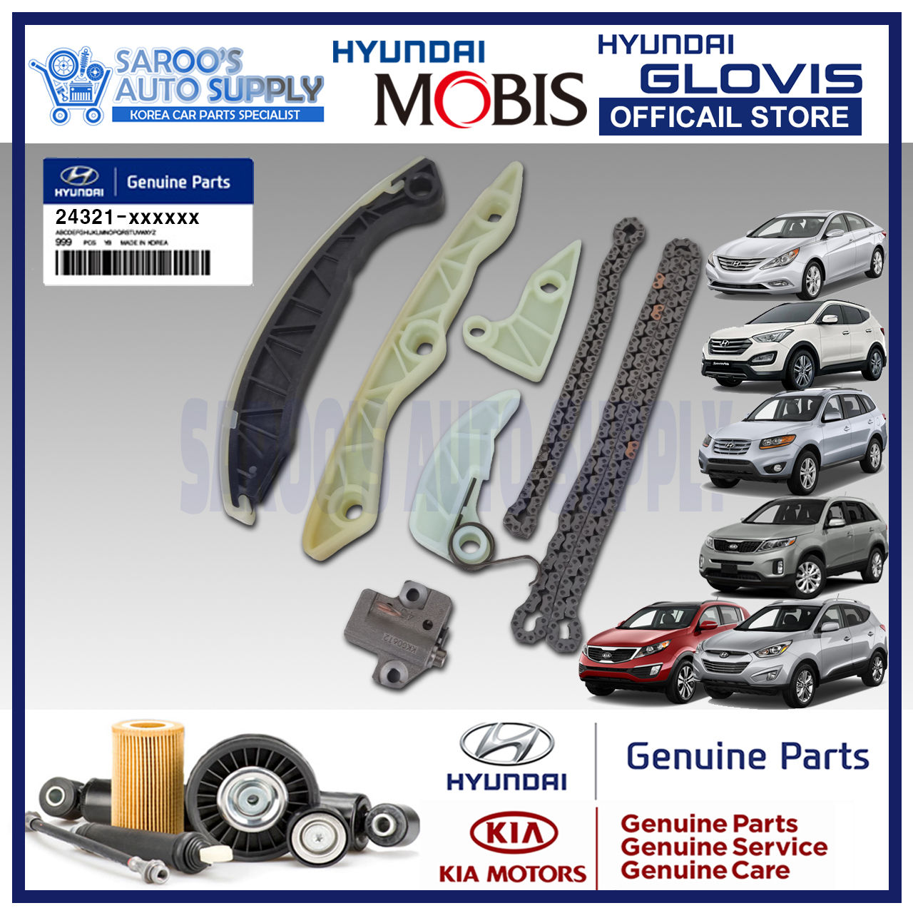 [Theta] Timing Chain Set/Tucson,Sportage,Sonata,Carens,Sorento,Santa Fe/GAS