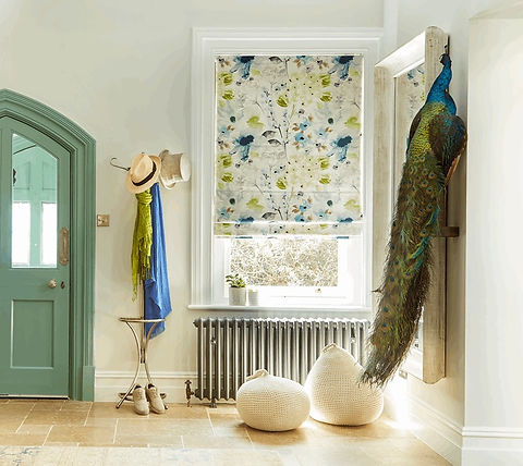 Custom Roman blinds in a home in Northampton