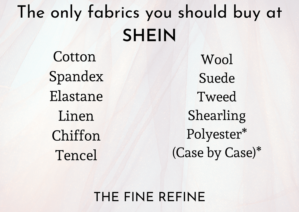 how to shop shein elegant fabrics to choose