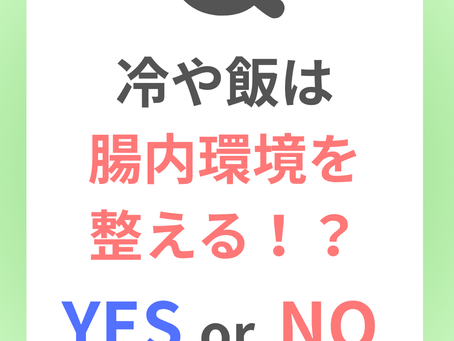 冷や飯は腸内環境を整える！？