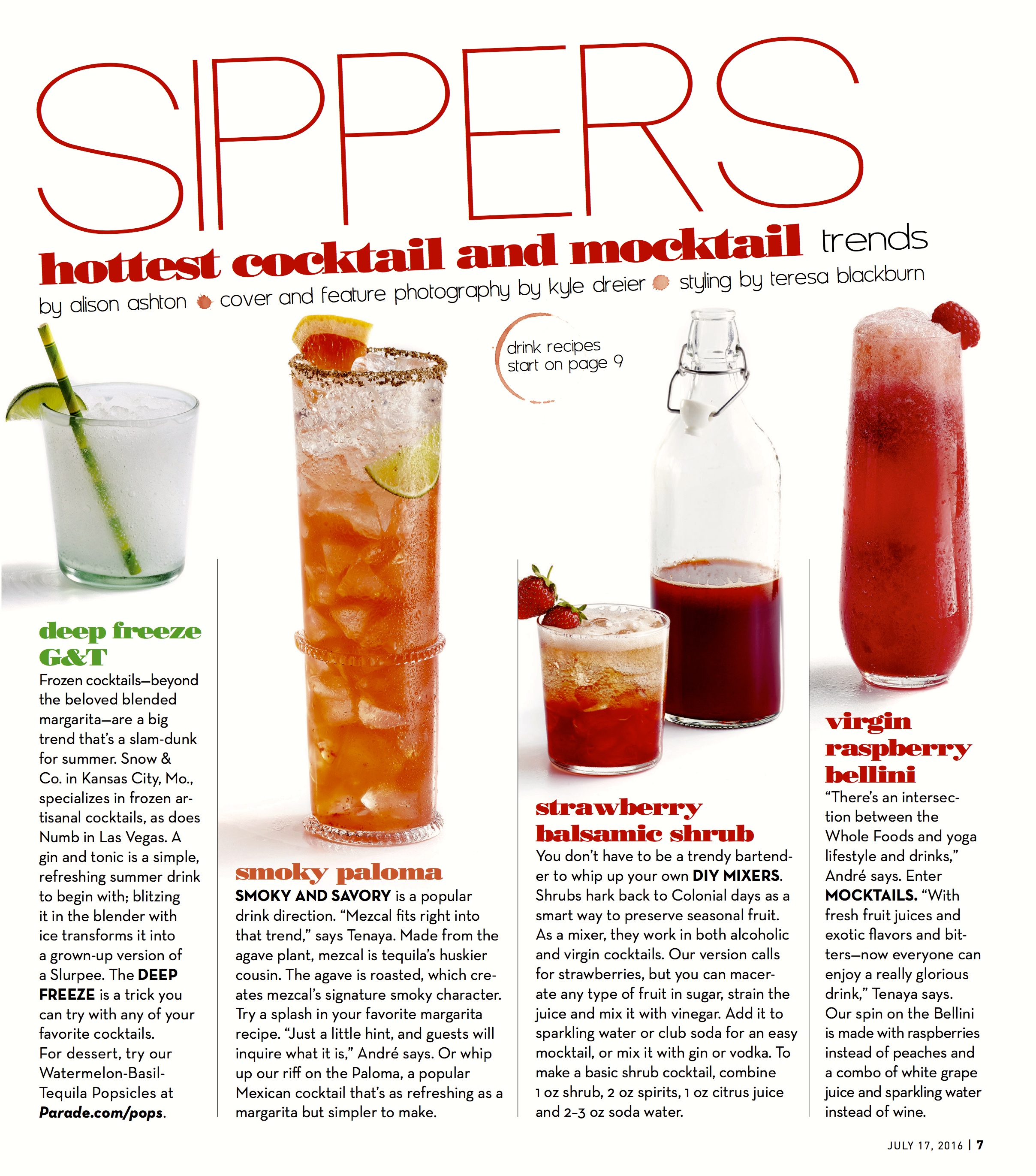 Cocktails for Summer Parade Mag