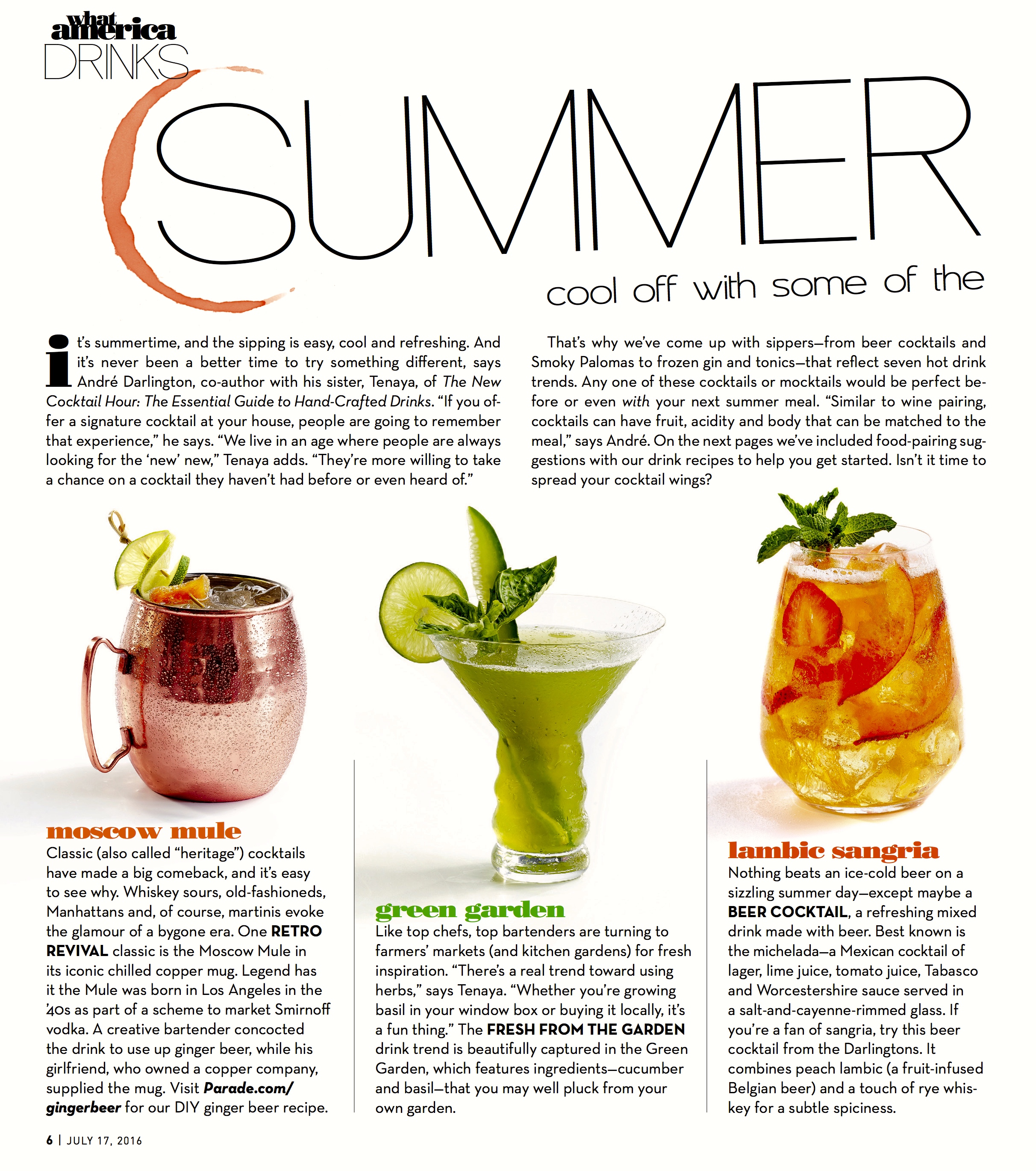 Cocktails for Summer Parade Mag