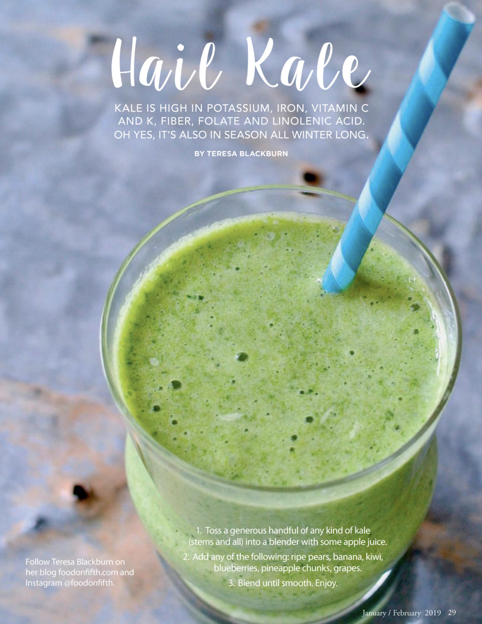 Kale Smoothie Edible Magazine