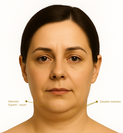 Schéma humain - double menton
