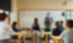 Classroom with teacher and students