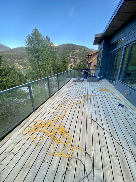 Wood refinishing. Deck staining. Whistler