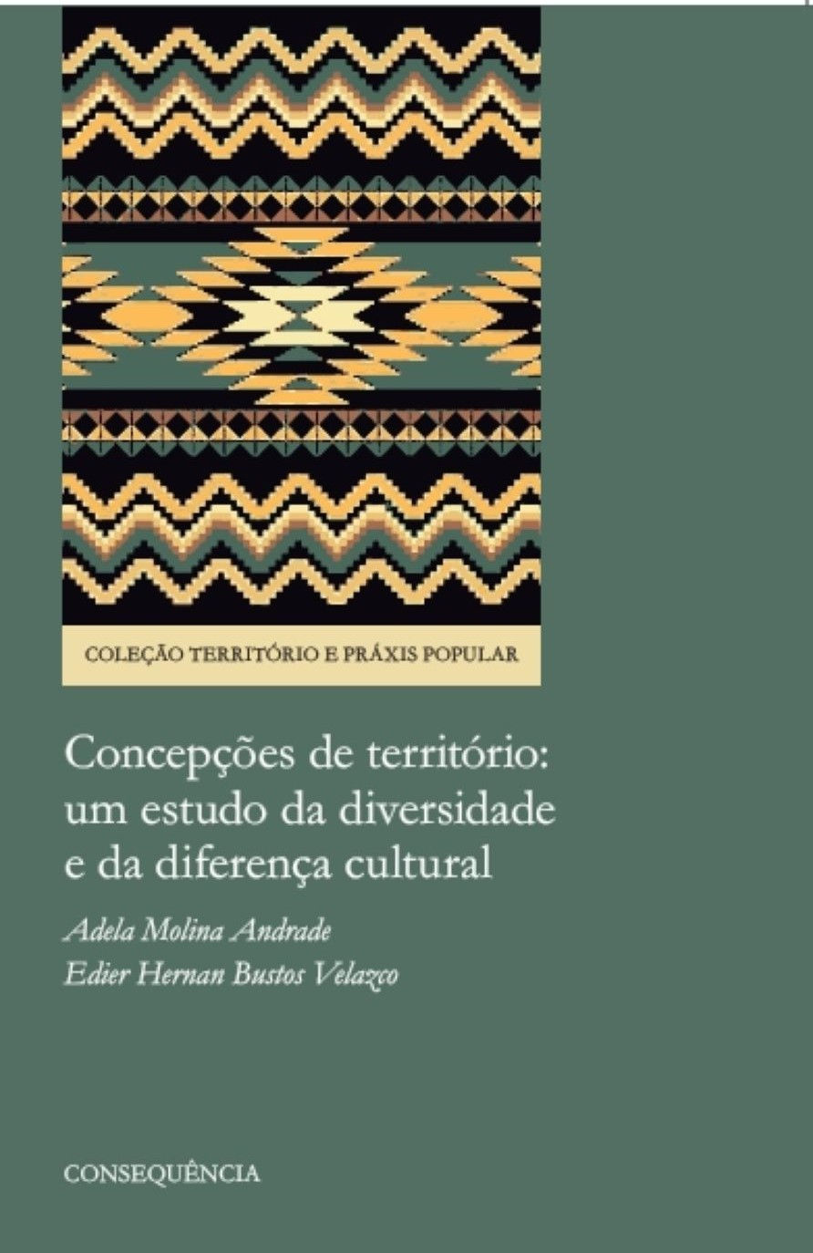 Capa livro "Concepções de território", Adão Marcos Andrade, padrão geométrico.