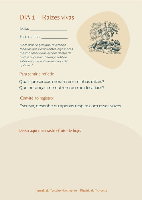 Exemplo de prática do Rituário - DIA 1: Raízes Vivas
