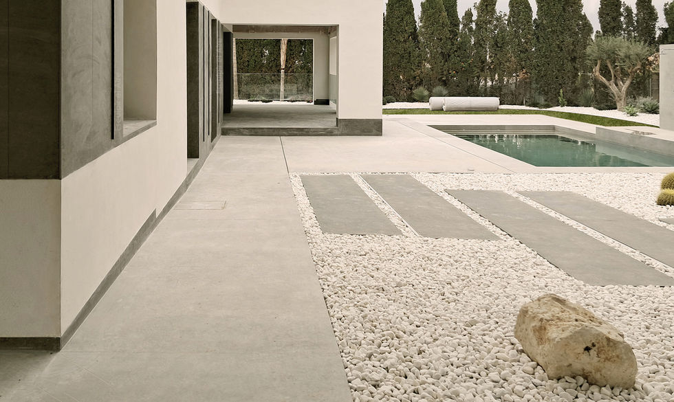 Minimalism Modern White Architecture & Interior Design in Altea Denia Javea Moraira Alicante with wood stone glass finishes and garden by EEA Esculpir el Aire