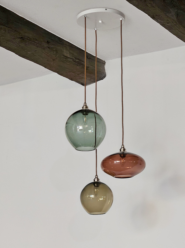 Thumbnail: Three Light Pendant with Large Globe (30024E20)