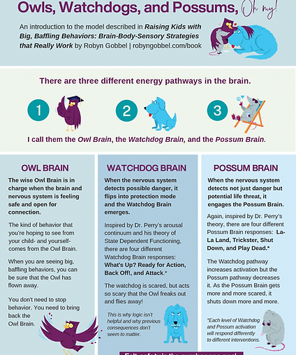Owls, Watchdogs, and Possums by Robyn Gobbel. Downloadable PDF.