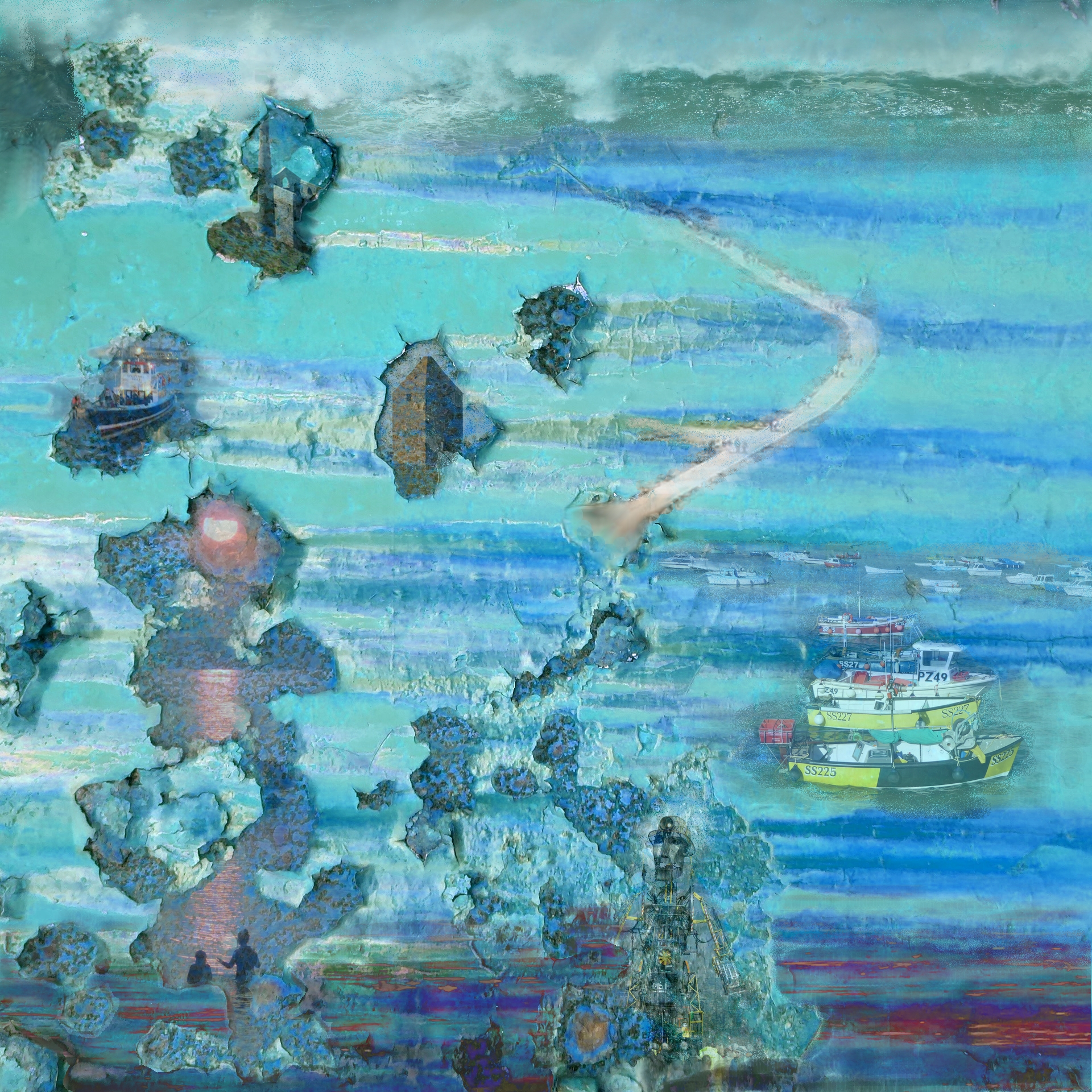 Arriving and Degrading 40 x 40 cm
