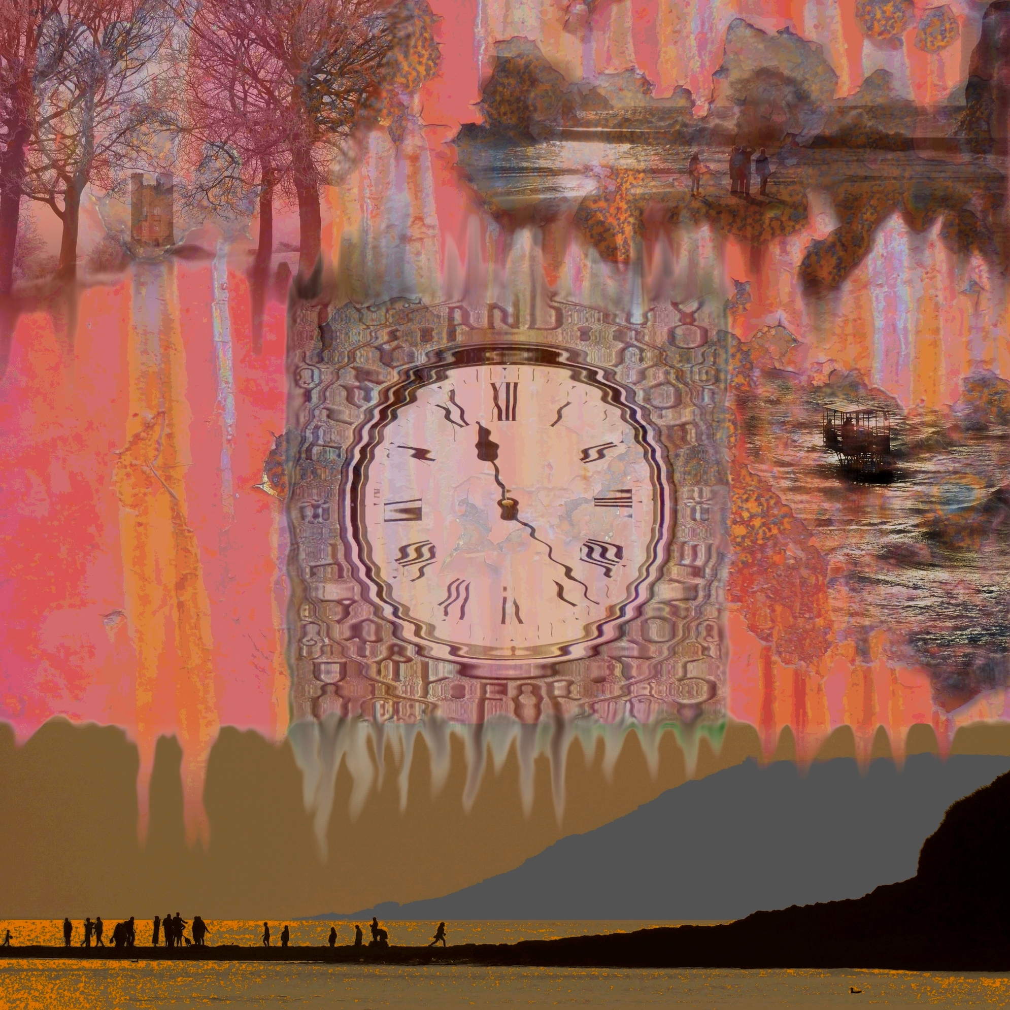 Time and Tide Tarry for None 40x40 cm