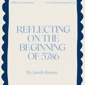 Reflecting on the beginning of 5786