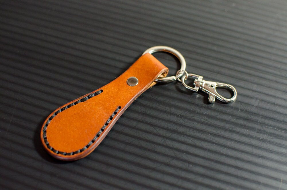 Drop Style Leather Keychain