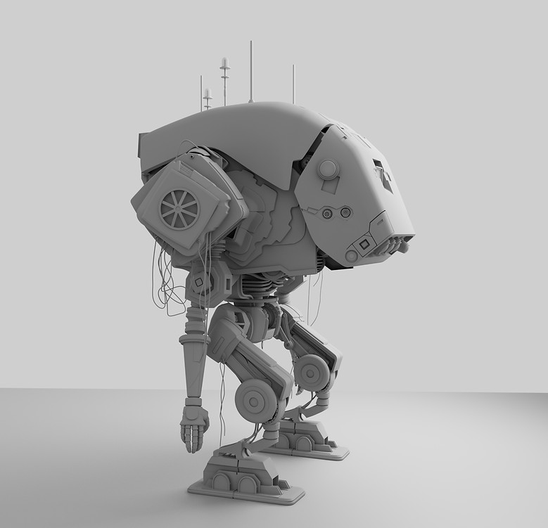 carp robot 3D modeling