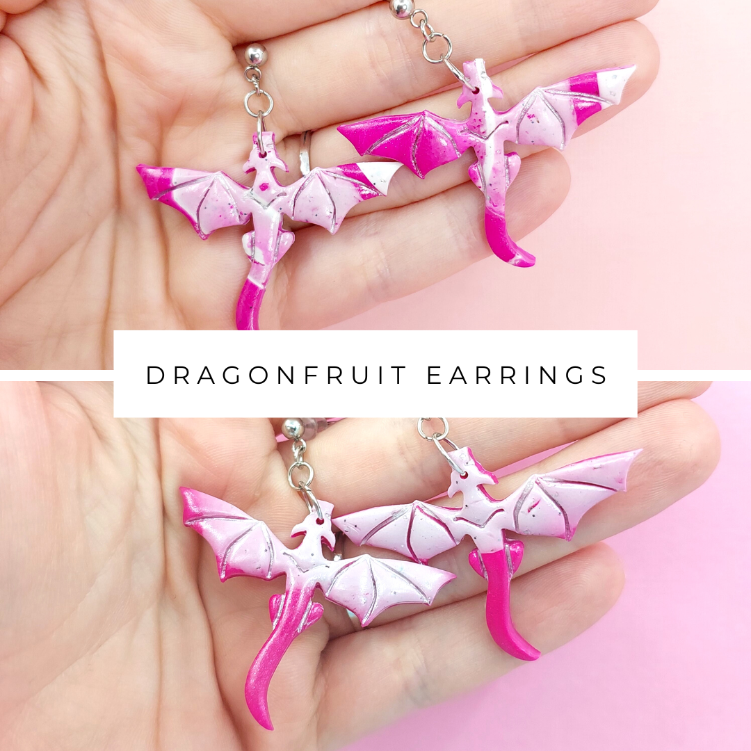Dragonfruit Dragonflight Earrings