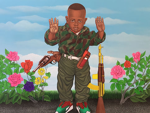 « Little Kadogo » Tableau de Cheri Samba