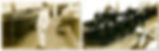 L: Sounding the bugle for meal times. R: The landing party on the Ceylon, University of Westminster Archive