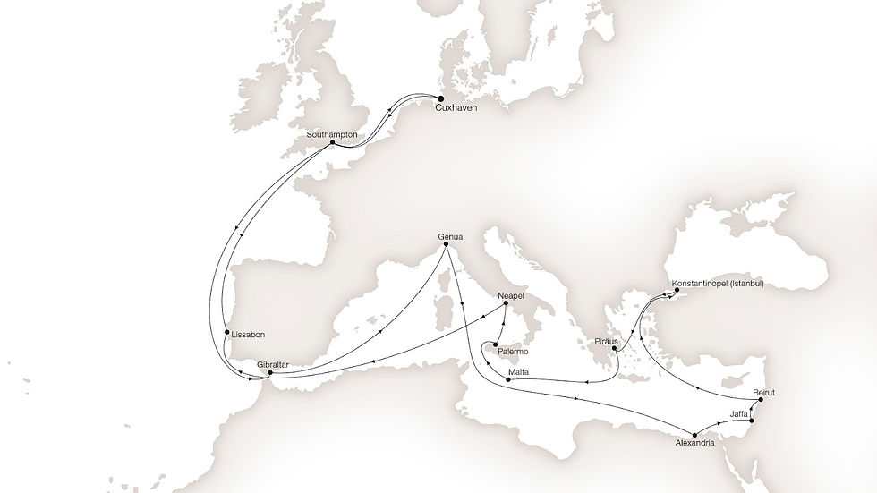 Augusta victoria itinerary