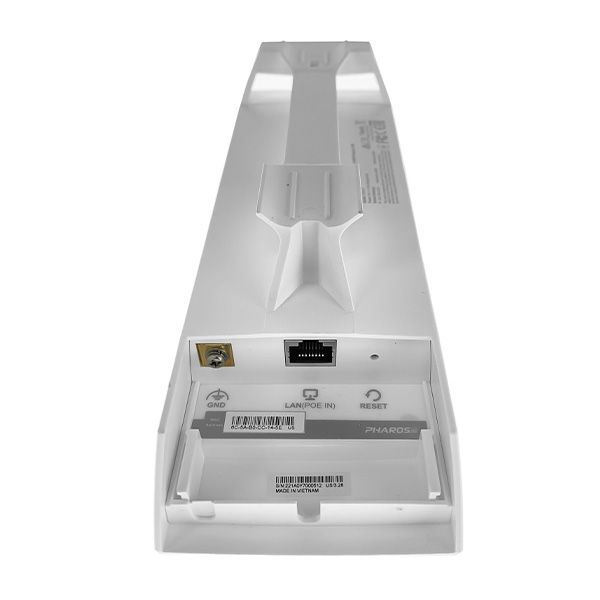 Miniatura: White device with visible text and barcode, Pono Surveillance 4MP wide angle camera.