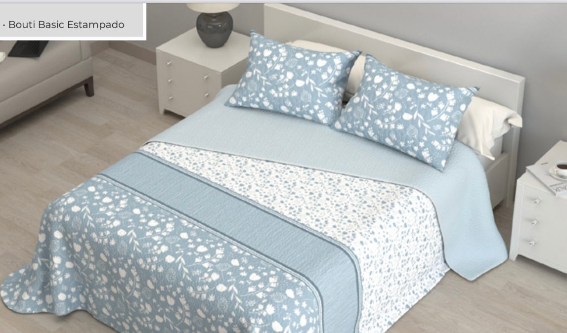 Colcha bouti Ligera /Termosellada Chile azul