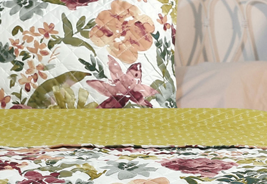 Thumbnail: COLCHA BOUTI COSIDA BURDEOS