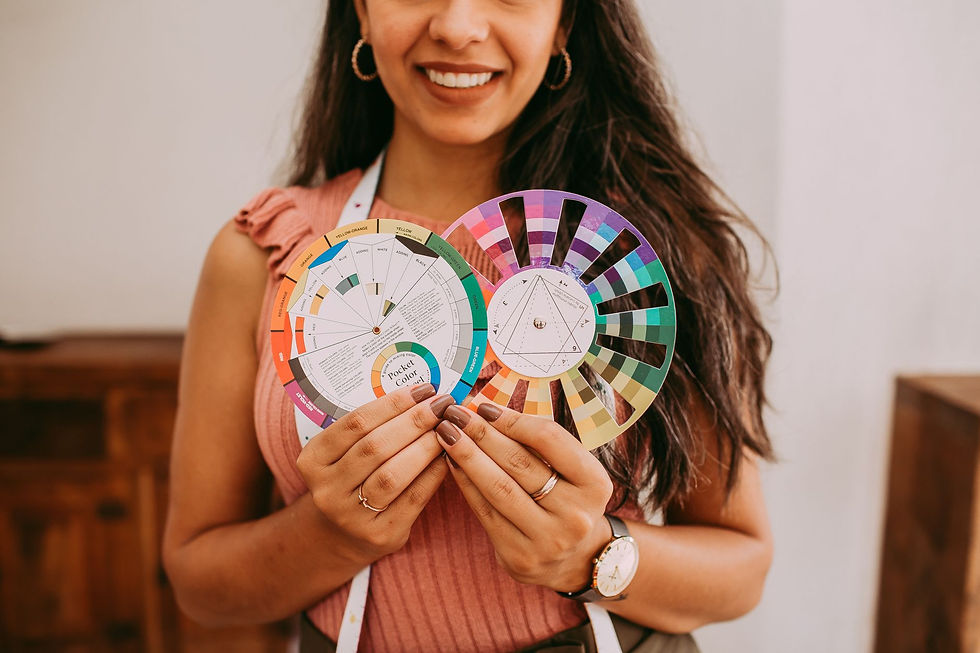 Paleta de cores separada para peças de anúncio e conteúdo