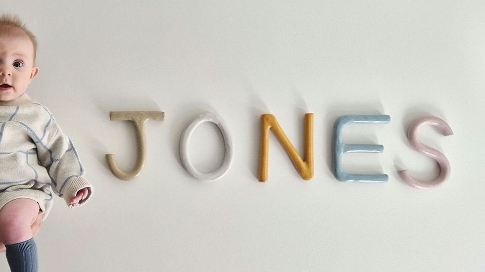 Pottery Wall Letters