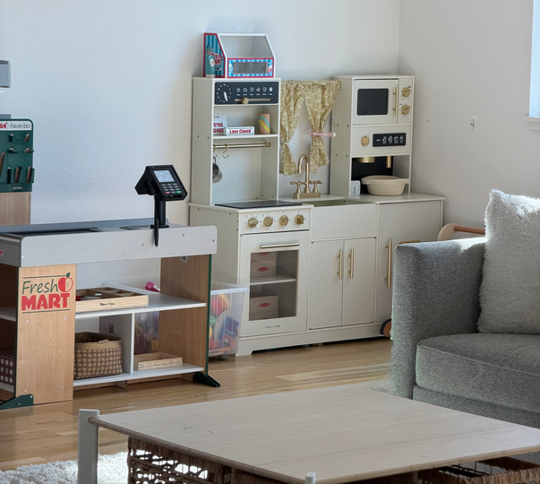 playroom organized and declutterred