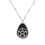 Thumbnail: Oval Pentagram Pendant and Necklace - Black