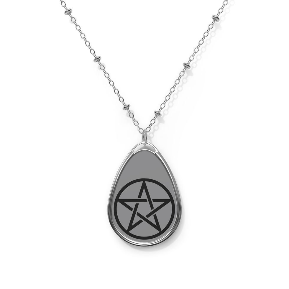 Pentagram Oval Necklace