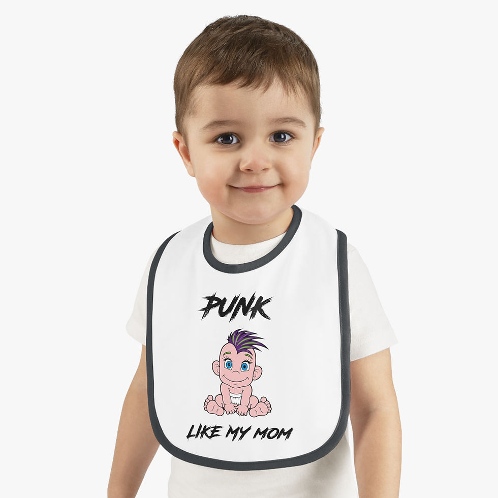 Punk Like Mom Baby Bib
