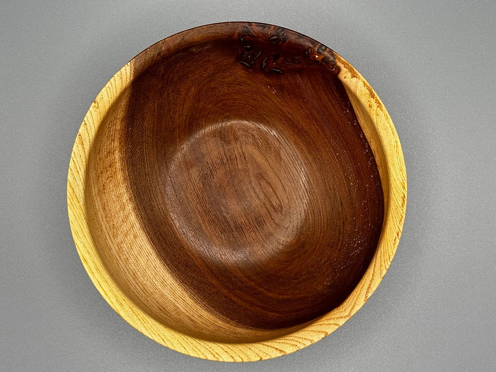 Thumbnail: Highly figured bowl turned from a documented 350 year-old Huntingdon Elm