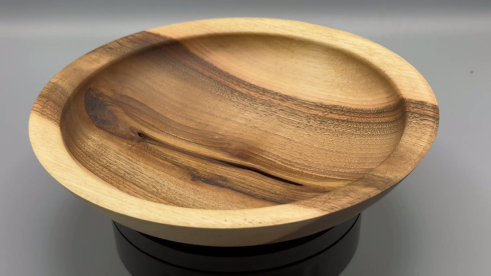 Thumbnail: Highly Figured Walnut platter with rounded rim 220 x 45mm