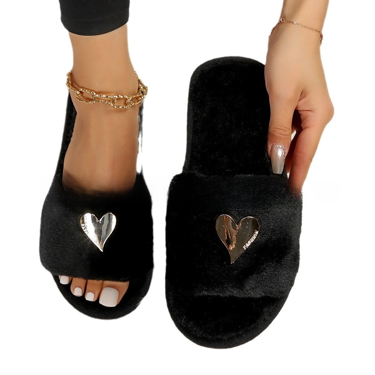 Heart-Shaped Slippers