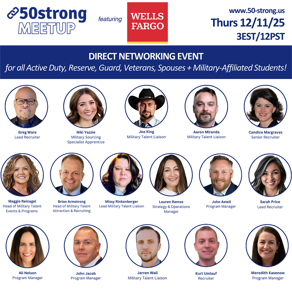 50strong MeetUp featuring Wells Fargo