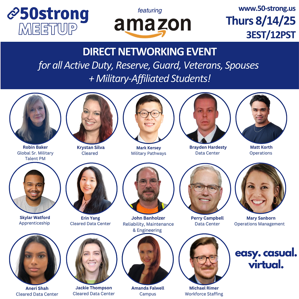50strong MeetUp featuring Amazon