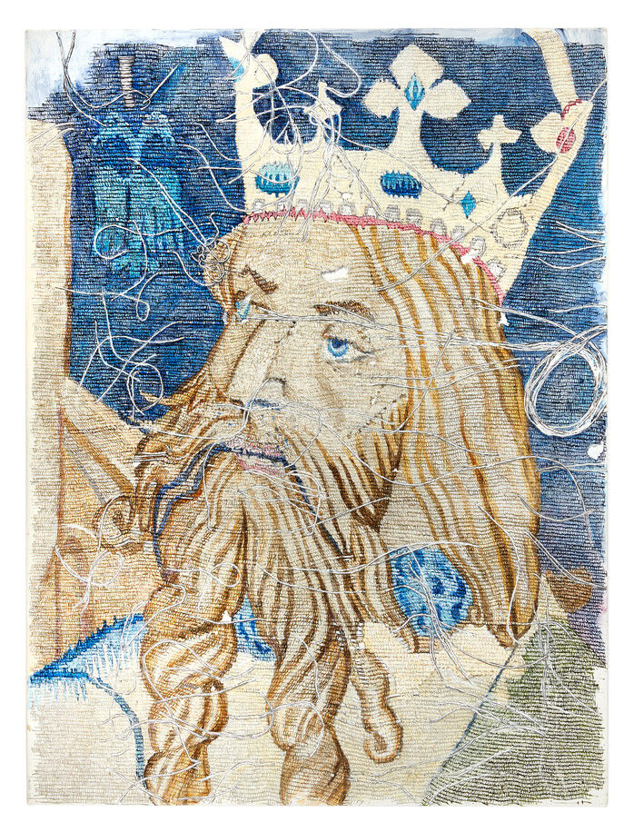 Gail Rothschild, Julius Caesar, acrylic on canvas, 48 x 36", 2024