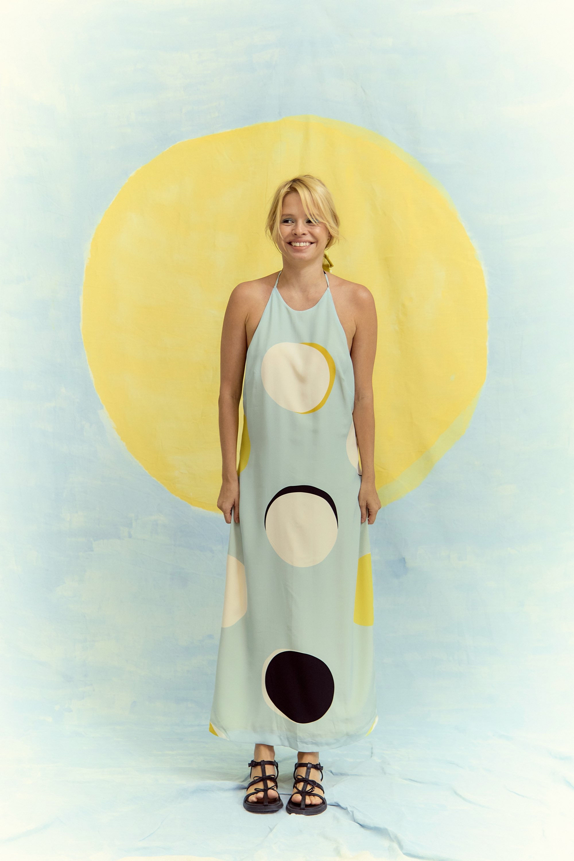 Vestido Seda Frente Única