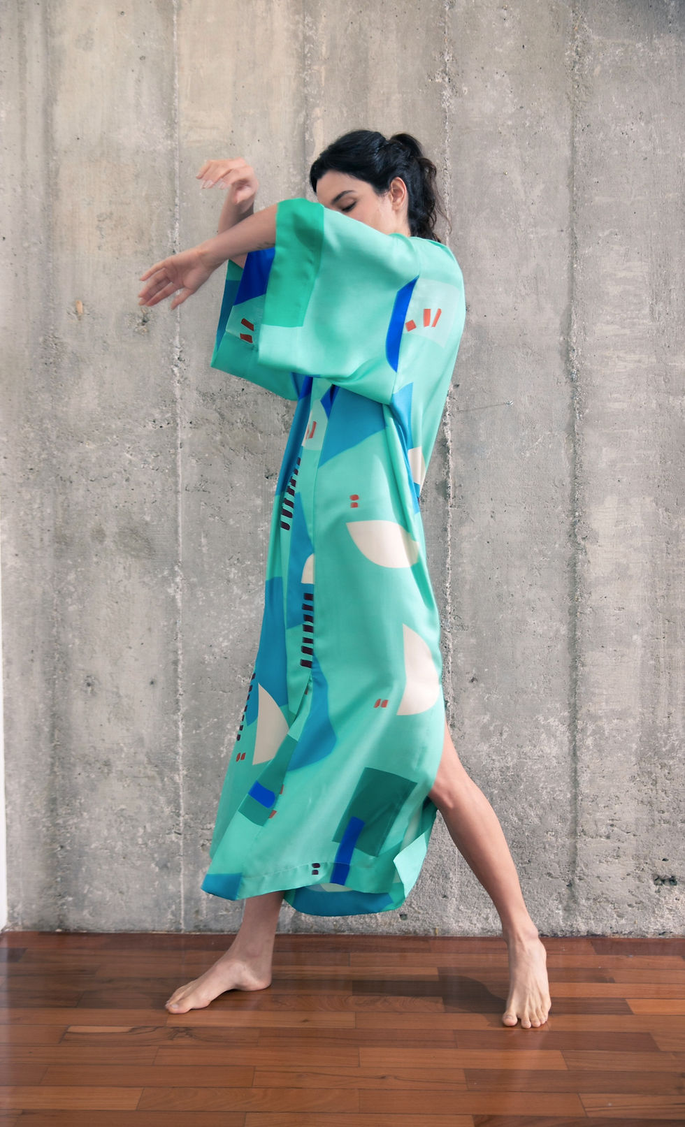Miniatura: Vestido kimono seda (+BORDA)