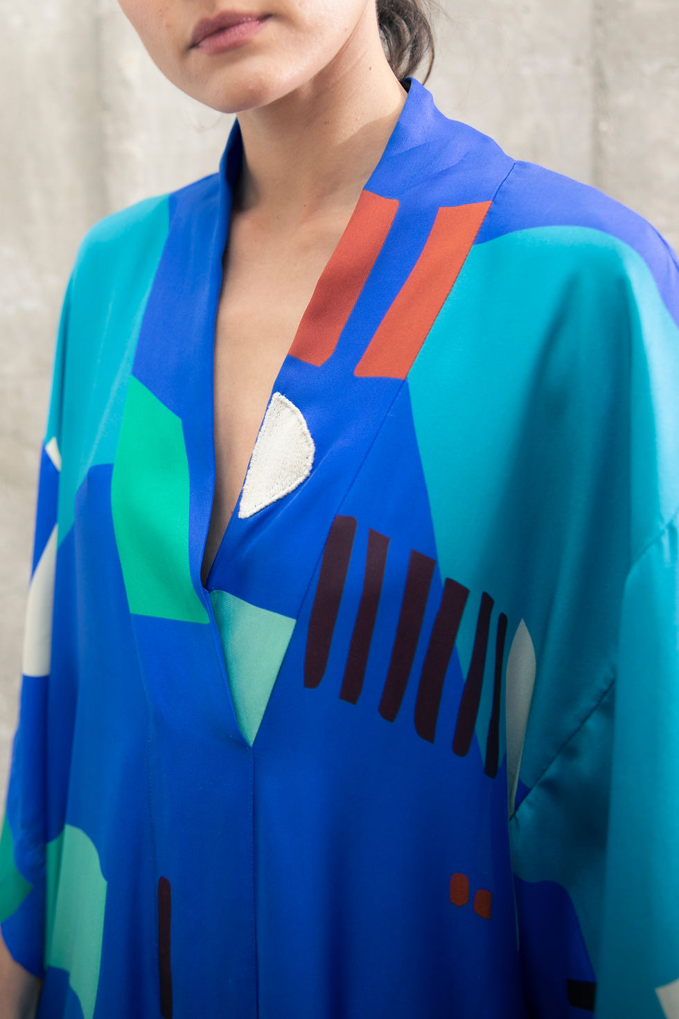 Miniatura: Vestido kimono seda (+BORDA)